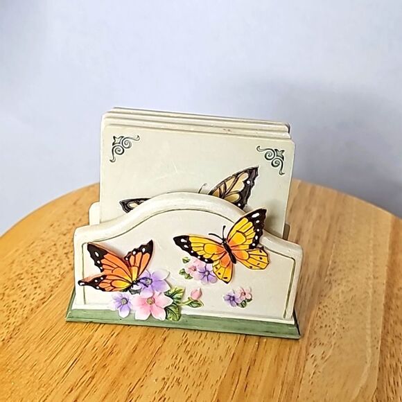 Coasters Hand Painted Butterflies - Picture 1 of 3